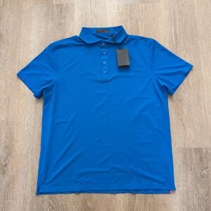 G/Fore Men's The Madison Club Polo Racer Blue Size XL Golf Pray For Birdies NWT